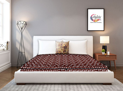 Stylista Zippered King Size Breathable, Waterproof Mattress Cover(Maroon)