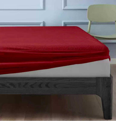 Rogers Elastic Strap King Size Waterproof Mattress Cover(Maroon)