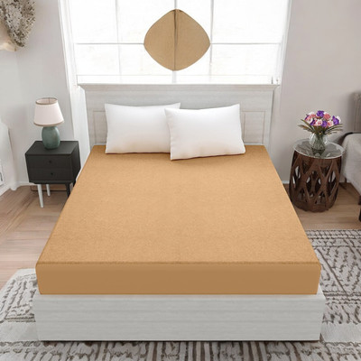 Luxurious Life Elastic Strap Single Size Mattress Cover(Beige)
