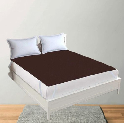 Gudheniya Enterprises King Size Elastic Strap Polycotton Waterproof Mattress Cover(Brown)