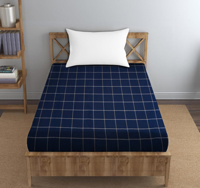 Wings Star Zippered Single Size Breathable Mattress Cover(Blue)