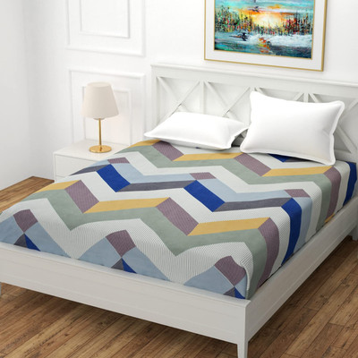 Fresh from Loom Fitted King Size Breathable, Waterproof Mattress Cover(Blue)