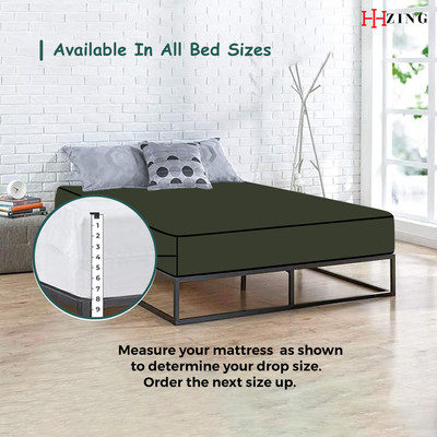 Hizing Zippered Single Size Waterproof Mattress Cover(Green)