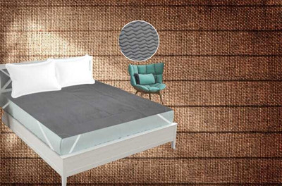 Khatu Shyam textiles Elastic Strap King Size Breathable, Waterproof Mattress Cover(Grey)