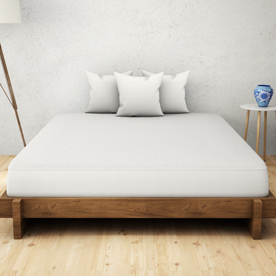 Welspun Elastic Strap King Size Waterproof Mattress Cover(White)