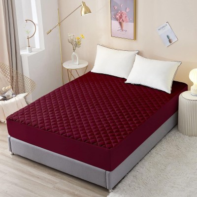 EVERDECOR Fitted Queen Size Waterproof Mattress Cover(Maroon)