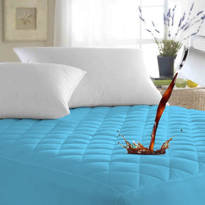 Compal Fitted King Size Waterproof, Breathable, Stretchable Mattress Cover(Blue)