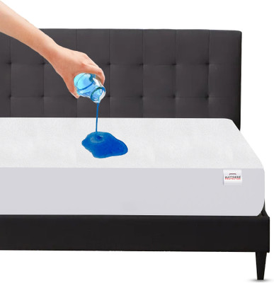 Mattress Protector Fitted Single Size Breathable, Stretchable, Waterproof Mattress Cover(White)