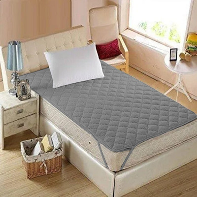 Texlux Elastic Strap Single Size Breathable, Waterproof Mattress Cover(Grey)