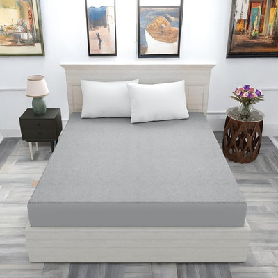 Luxurious Life Elastic Strap Single Size Mattress Cover(Grey)