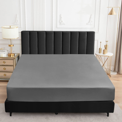 EVOL Fitted Single Size Waterproof Mattress Cover(Grey)