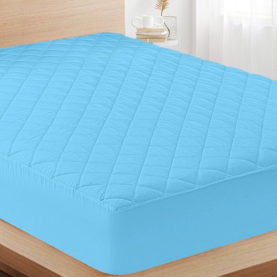 Compal Fitted Queen Size Waterproof, Breathable, Stretchable Mattress Cover(Blue)