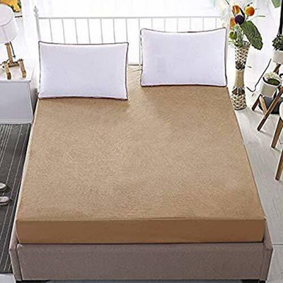 RELEIFE Fitted Single Size Breathable, Stretchable, Waterproof Mattress Cover(Beige)