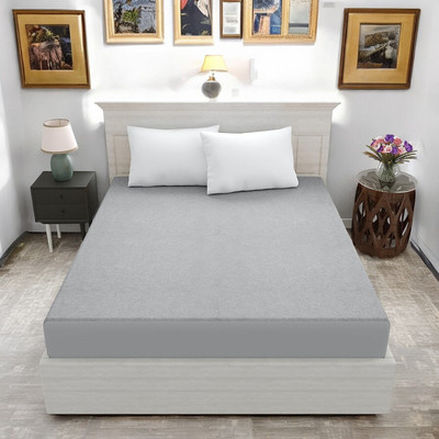 Luxurious Life Elastic Strap Single Size Mattress Cover(Grey)