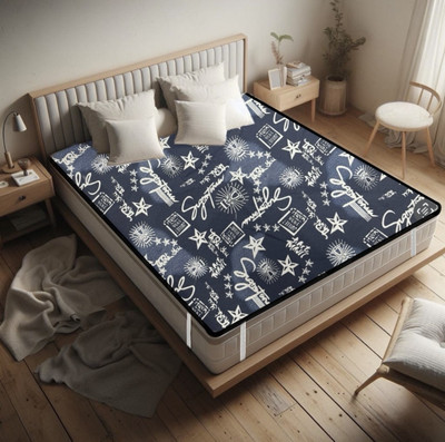 THE MAXIMUS Elastic Strap King Size Waterproof, Breathable, Stretchable Mattress Cover(Blue)