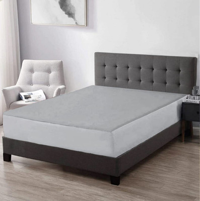 TUNDWAL'S Fitted Single Size Waterproof Mattress Cover(Grey)