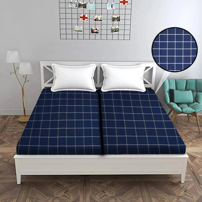 Wings Star Zippered Single Size Breathable Mattress Cover(Blue)