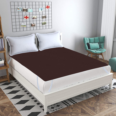 HomeStore-YEP Elastic Strap King, Double Size Waterproof Mattress Cover(Brown)
