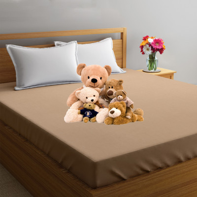 DASEY WORD Mattress Topper King Size Breathable, Stretchable, Waterproof Mattress Cover(Beige)