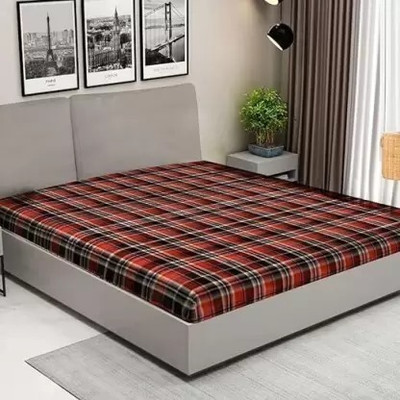 UPBED Zippered Single Size Breathable, Stretchable Mattress Cover(Red)