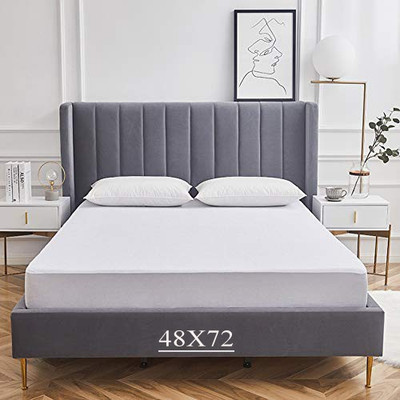 EVERDECOR Fitted Single Size Breathable, Stretchable, Waterproof Mattress Cover(White)