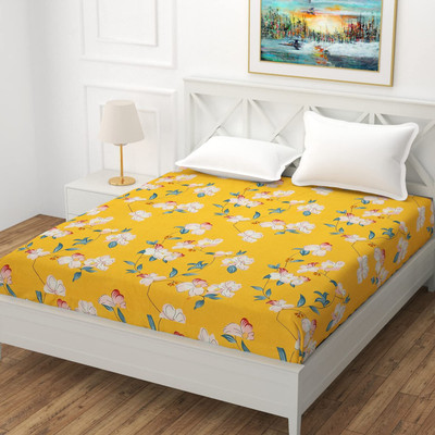 Fresh from Loom Fitted King Size Breathable, Waterproof Mattress Cover(Yellow)