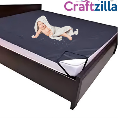 Craftzilla Elastic Strap King Size Waterproof Mattress Cover(Blue)