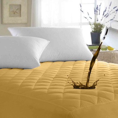 Comfowell Fitted King Size Stretchable, Waterproof Mattress Cover(Yellow)