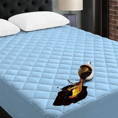 Comfowell Fitted Single Size Waterproof Mattress Cover(Blue)