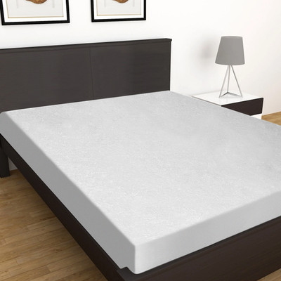 takiyawala Elastic Strap Single Size Waterproof Mattress Cover(White)