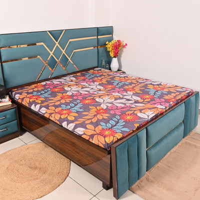 Bloomery Zippered Double Size Breathable Mattress Cover(Multicolor)