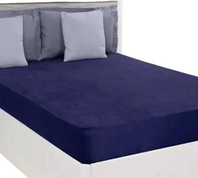 MRC Elastic Strap King Size Waterproof, Stretchable, Breathable Mattress Cover(Blue)