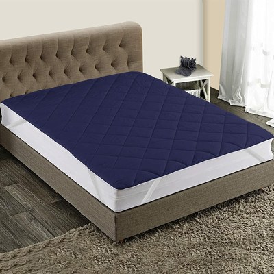 Relaxfeel Elastic Strap Double Size Stretchable, Waterproof Mattress Cover(Blue)