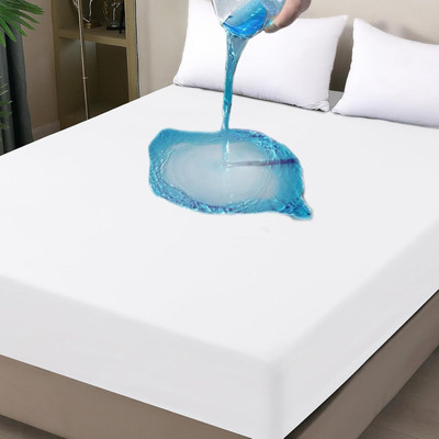 Linenovation Fitted Single Size Waterproof Mattress Cover(White)