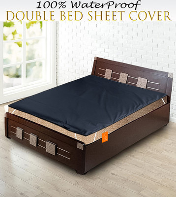 RELOOK INDUSTRIES Elastic Strap Double Size Stretchable, Waterproof Mattress Cover(Blue)