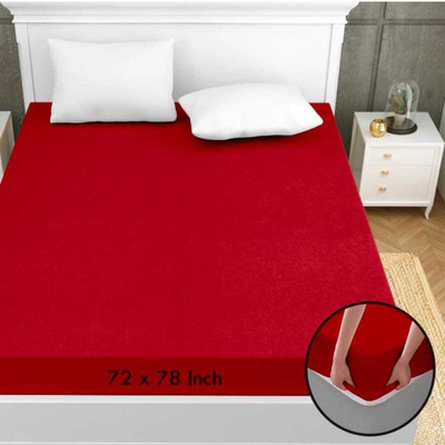 Rogers Elastic Strap King Size Stretchable, Breathable, Waterproof Mattress Cover(Maroon)