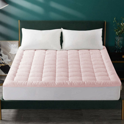 Cashmera King Size Mattress Topper Polycotton Breathable, Stretchable, Waterproof Mattress Cover(Pink)
