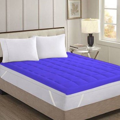 Texlux Mattress Topper King Size Breathable, Stretchable, Waterproof Mattress Cover(Blue)