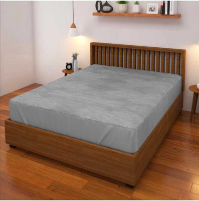 Rogers Elastic Strap Queen Size Stretchable, Breathable, Waterproof Mattress Cover(Grey)