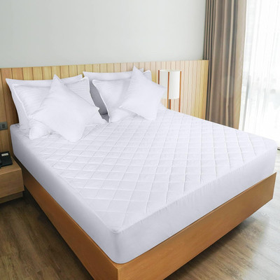 EVERDECOR Fitted King Size Breathable Mattress Cover(White)