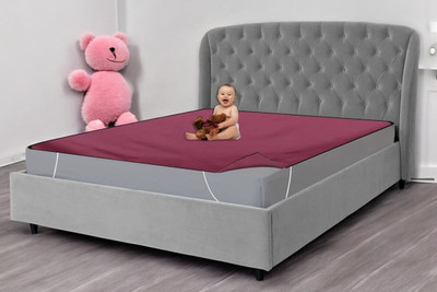 HomeStore-YEP Fitted King Size Waterproof Mattress Cover(Maroon)