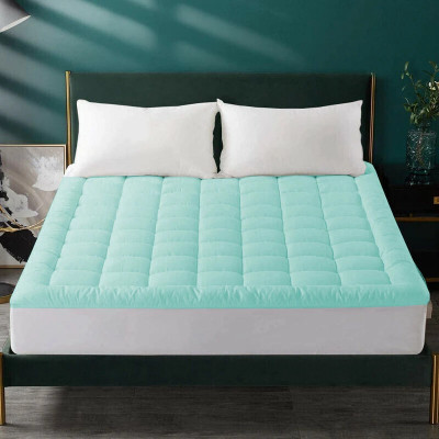 EVOL Mattress Topper King Size Breathable, Stretchable, Waterproof Mattress Cover(Blue)