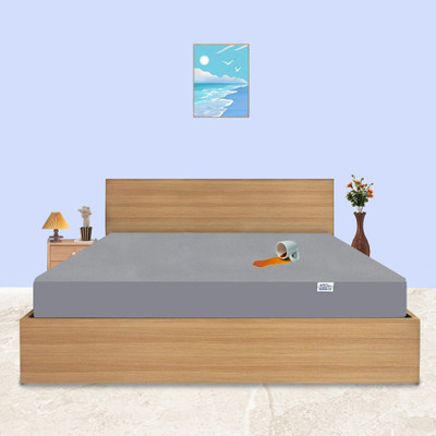 GADDA CO King Size Fitted Terry Cotton Waterproof, Breathable, Stretchable Mattress Cover(Grey)