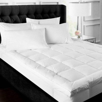 Linenovation Mattress Topper King Size Breathable Mattress Cover(White)