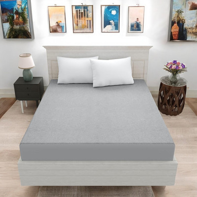 Luxurious Life Elastic Strap Single Size Mattress Cover(Grey)