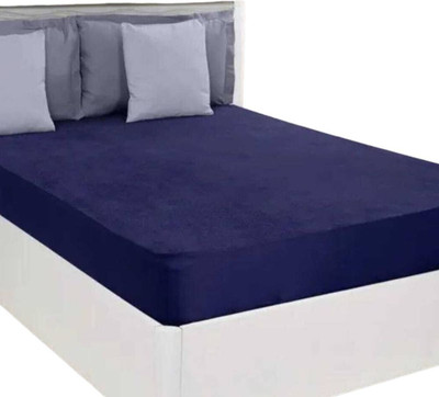 MRC Elastic Strap King Size Waterproof, Stretchable, Breathable Mattress Cover(Blue)