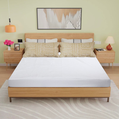 AVI Fitted Double Size Breathable, Stretchable, Waterproof Mattress Cover(White)