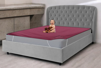 HomeStore-YEP Fitted King Size Waterproof Mattress Cover(Maroon)