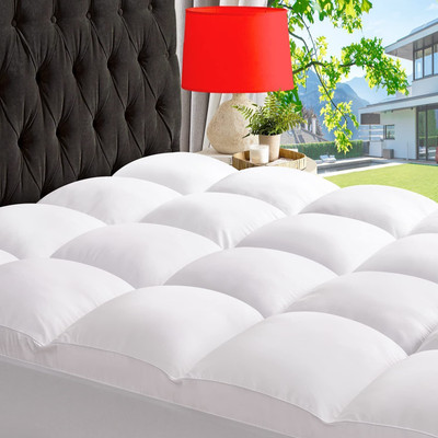Texlux Mattress Topper Single Size Breathable Mattress Cover(White)