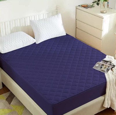 Comfowell Fitted Single Size Waterproof Mattress Cover(Blue)